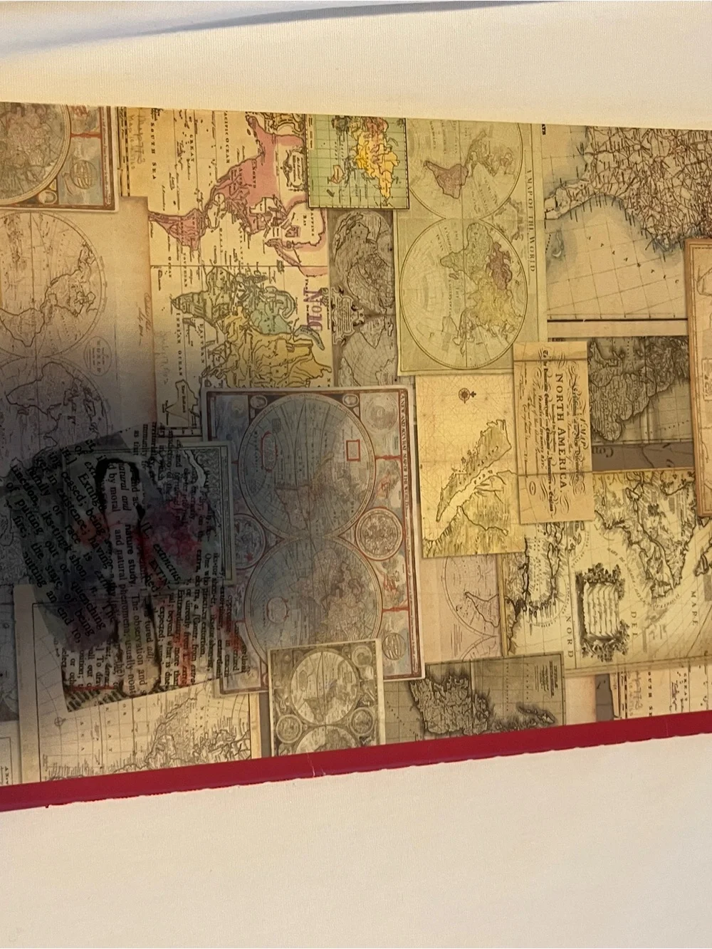 Retro Style Map Print Journal - Multicolor